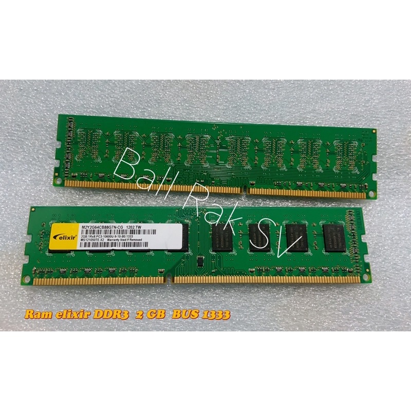 Ram elixir DDR3  2 GB  BUS 1333