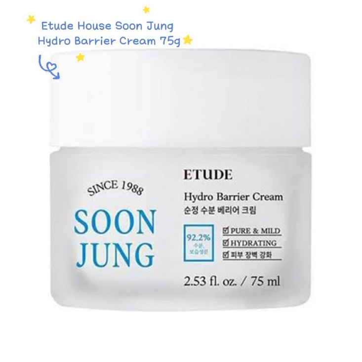 Etude House Soon Jung Hydro Barrier Cream75ml/exp.2025