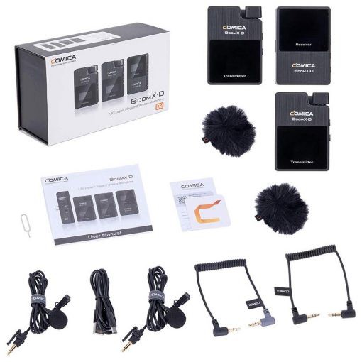 ไมค์ไร้สาย ไมค์ไวเลส Comica Audio BoomX-D D2 ไมค์ติดกล้อง ไมค์ติดมือถือ ไมค์ไลฟ์สด ขอแท้รับประกัน 1 