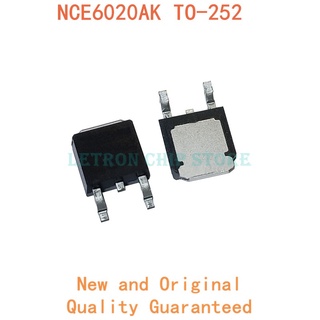 ชิปเซ็ต ไอซี nce6020ak สําหรับ -252 20a 60v N-CH to252 dpak smd mosfet novo e ของแท้ 10 ชิ้น