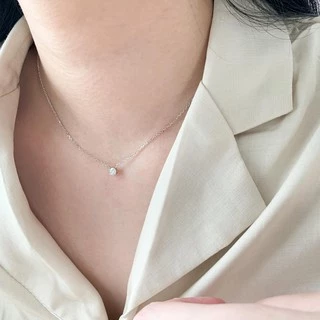 A.piece สร้อยเงินแท้ [all silver 925] Moonlight necklace