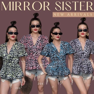 🔖ป้าย Mirrorsister​ 30211.2 เสื้ออัดพลีทลายเสือ ทรงสวยแซ่บ