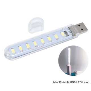 โคมไฟ Led Usb แบบพกพา / โคมไฟอ่านหนังสือ / 8 Leds