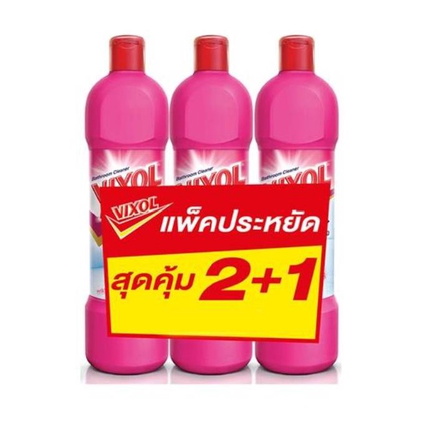 น้ำยาทำความสะอาดห้องน้ำ VIXOL 900ml แพ็ค3 ชมพู