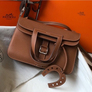 พรี Hermes Halzan กระเป๋าสะพาย หนังแท้