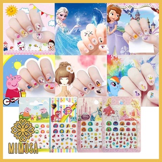 MIMOSA nailsticker สติ๊กเกอร์ติดเล็บ สติ๊กเกอร์แปะเล็บ แทททูติดเล็บ ลายการ์ตูน เจ้าหญิง คละแบบ ลวดลายน่ารัก การ์ตูน