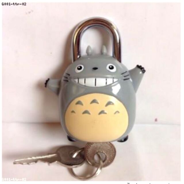 แม่กุญแจ พร้อมลูกกุญแจ สำหรับติด กระเป๋า กระเป๋าเดินทาง ตู้ หรือ อื่น ๆ ลาย โตโตโร่ (Totoro)