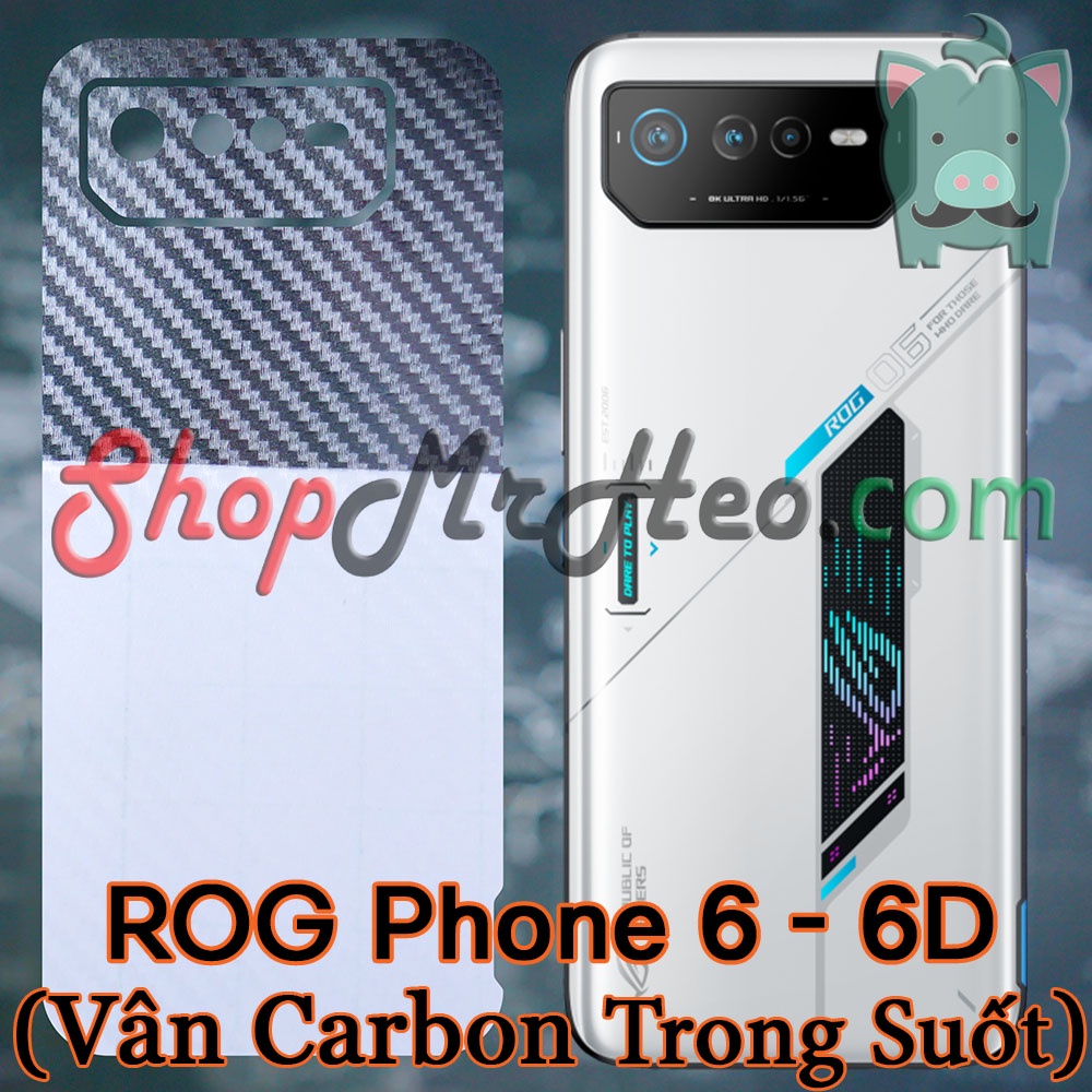 Back Skin สําหรับ ROG Phone 6 - ROG 6 - Phone 6D - ROG 6D (คาร์บอน, รูปทรงกล่อง, ด้าน, เนื้อหนัง, อล