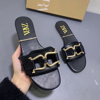 แตะzaraสีดำ 🌼มีกล่อง พร้อมส่ง