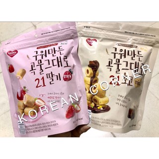 ขนม ธัญพืช อบกรอบ สอดไส้ ครีม ช็อกโกแลต / สตอเบอรี่ 🍓 เกาหลี Gaemi chocolate strawberry grains wafer snacks