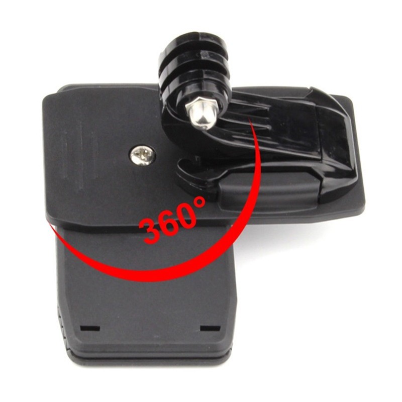 ชุดอุปกรณ์เสริม GoPro Quick Release Universal แบบพกพาคลิป + ฐานรูปตัว J หมุนได้ 360 องศาใช้งานง่ายคลิปกระเป๋าเป้สะพายหลังคลิปเสริมโรงงานอุปกรณ์เสริม Hero6