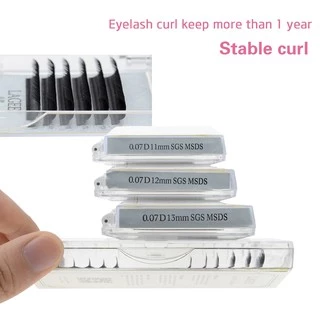 LAGEE ขนตาส่วนบุคคล 7-15 มม.ผสมสีดําเข้มคลาสสิกพรีเมี่ยมปลอม Mink Eyelash Extension ขนตาปลอมนุ่มจาก NAGARAKU