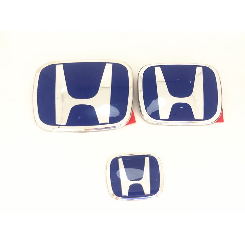 3 ชิ้นโลโก้ Honda ( Front & Rear ) Type - R Badge / สัญลักษณ์สีฟ้า