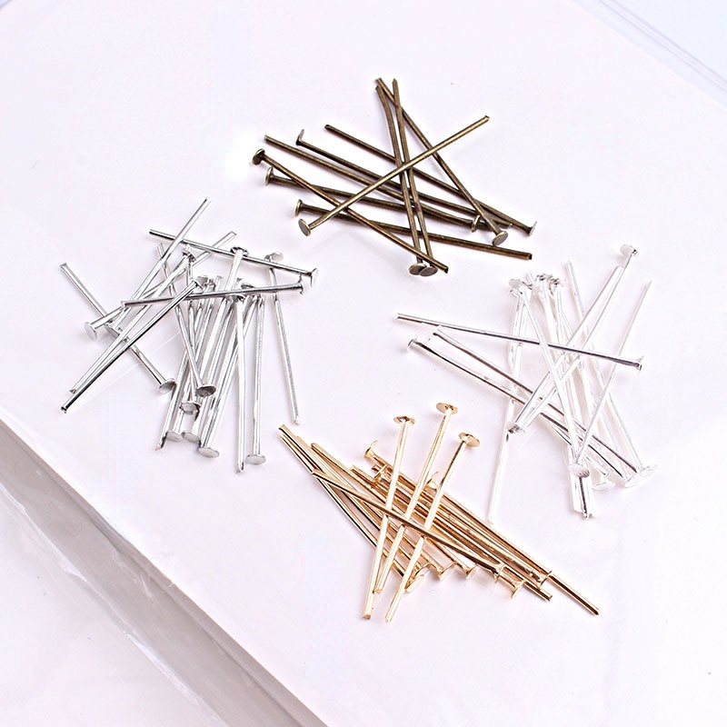 เครื่องประดับ สร้อยคอ ลูกปัด สร้อยคอ หัวแบน DIY 200 ชิ้น ต่อถุง