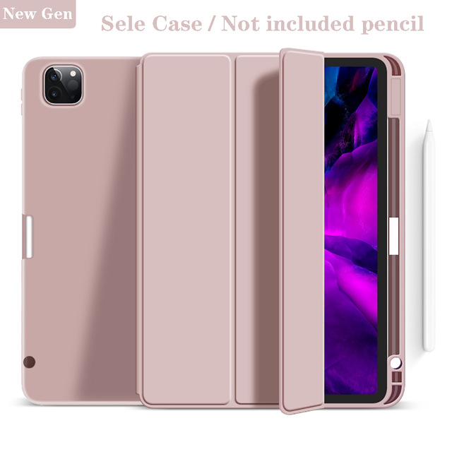 เคส iPad Pro 12.9 2021 Pro 11 2020 2018 Air 4th 10.9 นิ้วเคส iPad พร้อมที่ใส่ดินสอ Soft Shell TPU แบบแม่เหล็ก Apple Pencil 2 เคสชาร์จไร้สาย