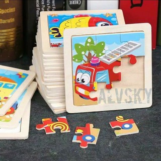 MAINAN EDUKASI PUZZLE KAYU / JIGZAW PUZZLE 9 KEPING