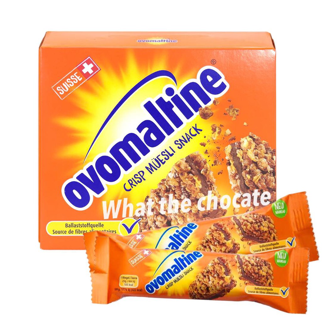 !!SALE!! exp 09/2021 Ovomaltine Crisp Muesli Snack โอวัลตินบาร์เคลือบธัญพืช