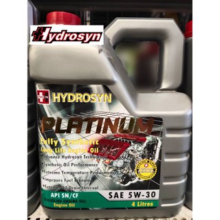 น้ำมันเครื่องเบนซินน้ำมันเครื่องสังเคราะห์ HYDROSYN PLATINUM SAE 5W-30ขนาด4ลิตร