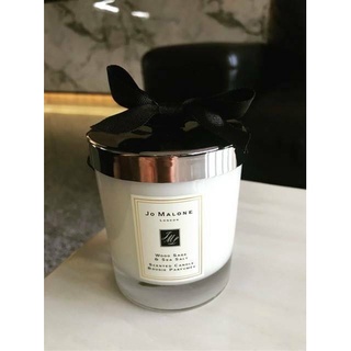 เทียนหอม   Jo Malone London Wood Sage &amp; Sea Salt •  Home Candle  •  200g . พร้อมกล่องและถุง  เทียนหอมกลิ่นบางเบาช่วยให้ห