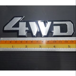 Plate 4WD ของรถ Isuzu 13.8 x 4.3 cm