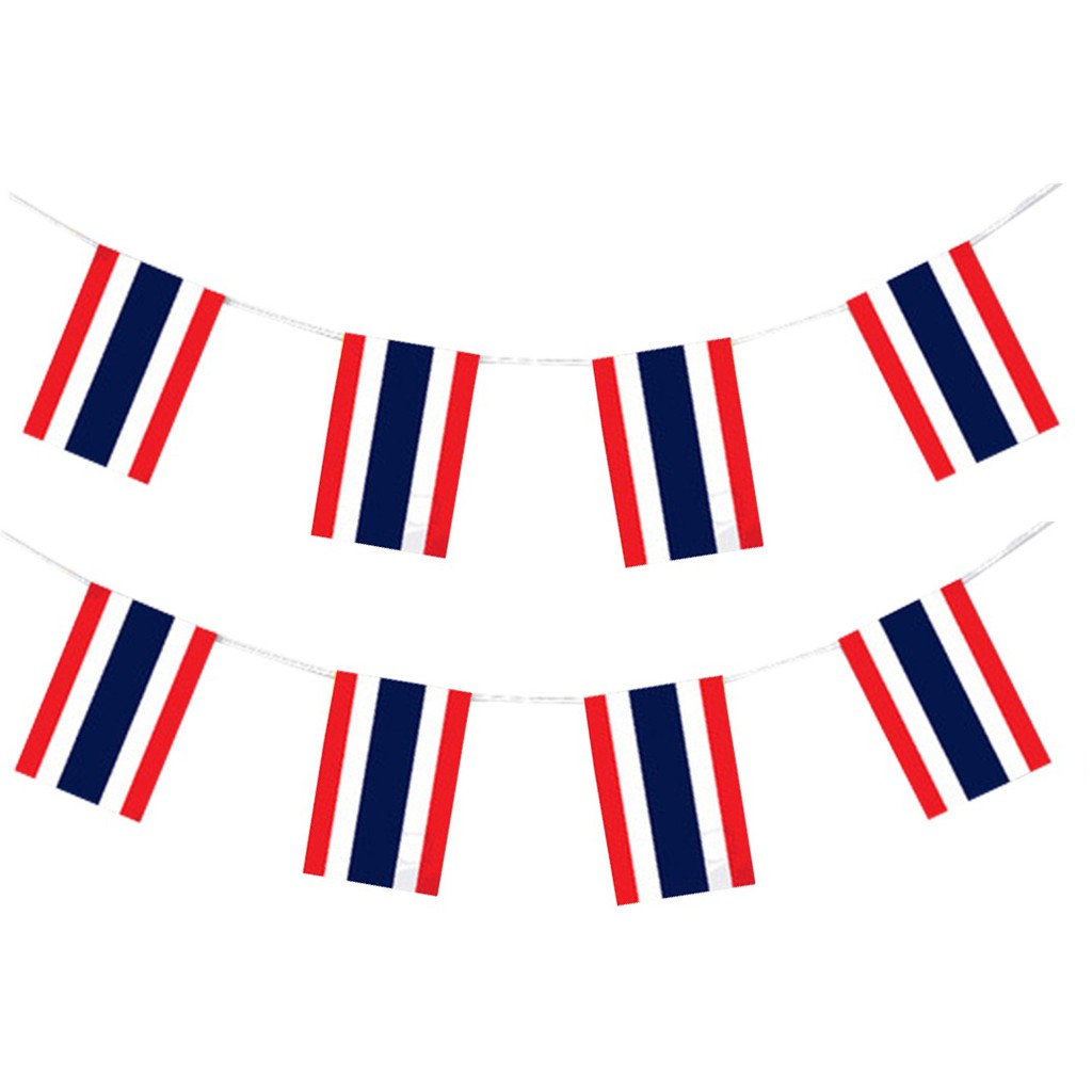 🔥ใช้โค้ด IIII50 ลด 50 บาท เมื่อซื้อครบ 500 บาท 🔥 ธงราวธงชาติไทย ความยาว 8 เมตร