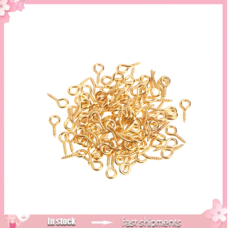 YOI* 100 Pcs DIY Jewelry Screw Claw Golden Silver Accessories Mini Eye Pins Bolt Bail