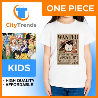 CityTrends เสื้อลูฟี่ / เสื้อโปสเตอร์หนึ่งชิ้นที่ต้องการสําหรับเด็ก / เสื้อยืดลูฟี่ Tshirt / ลู Zw7