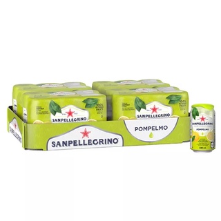 🌟พร้อมส่ง🌟San Pellegrino Fruit Beverage Pompelmo 330ml 24 กระป๋อง น้ำผลไม้อัดแก๊สธรรมชาติ รสส้มโอ ขนาด 330ml