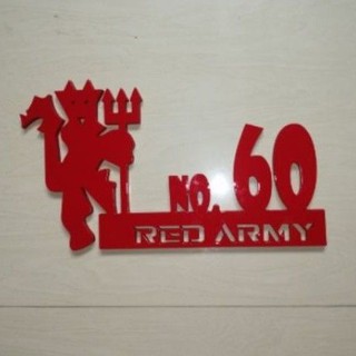 ป้ายเลขที่​บ้าน​   Man U  30x60​ cm​