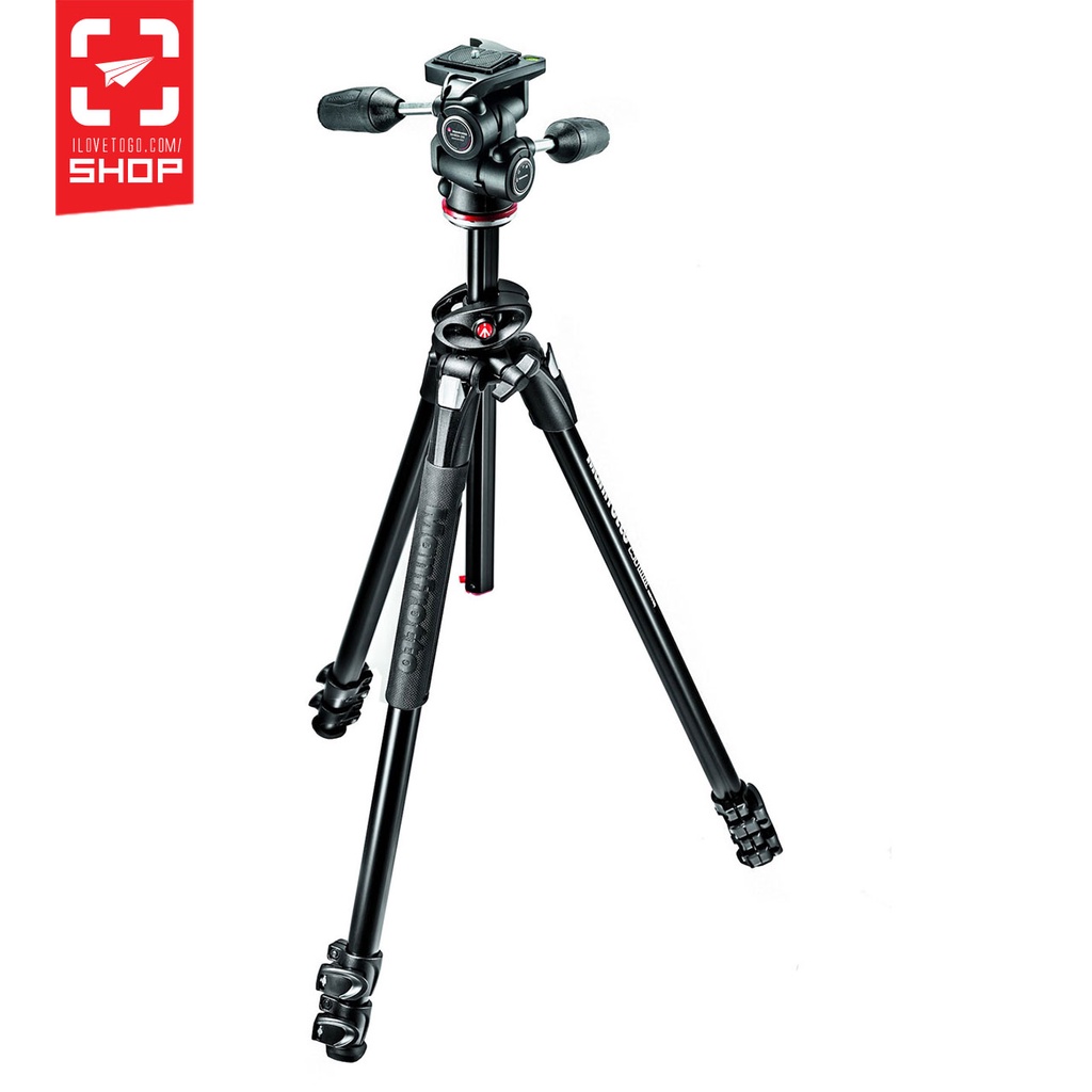 ขาตั้งกล้อง Manfrotto 290 DUAL Kit, Alu 3 sec. tripod w/ 90°column and 3W head