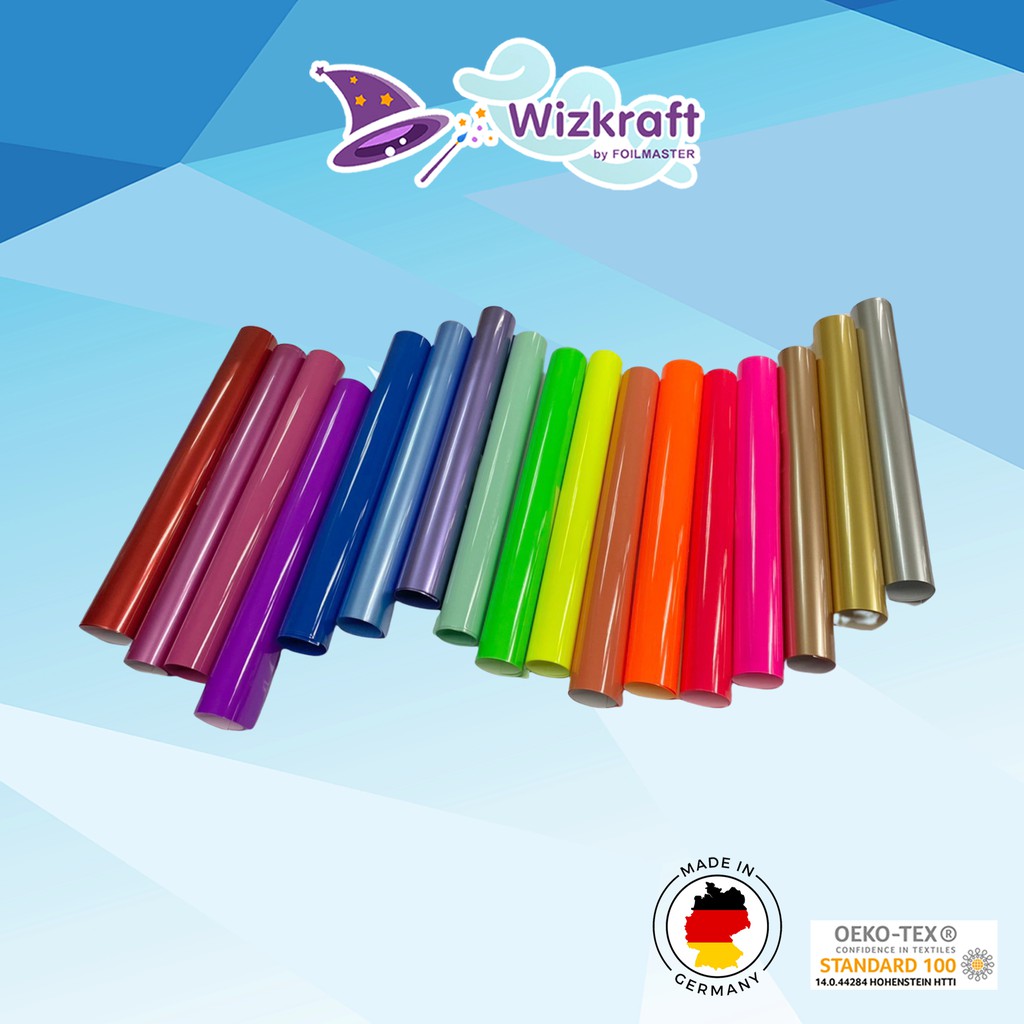 Wizkraft เฟล็กติดเสื้อกีฬา TURBO สีไม่ระเหิด ติดเร็ว 3วิ อุณภูมิต่ำ เฟล็กตัด PU FLEX 100% แท้ เนื้อนุ่ม เฟล็กรีดติดผ้า