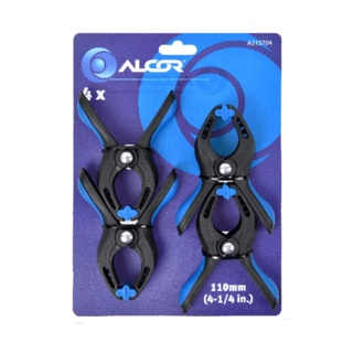 ALCOR แคลมป์จับชิ้นงานแบบเล็ก 110MM.(4ชิ้นต่อแพค) A215704 สีน้ำเงิน