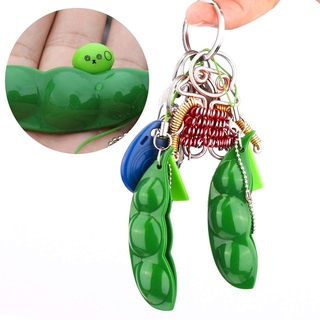 1ชิ้น ของเล่น พวงกุญแจ สำหรับกระเป๋า Soybean Stress Relief Toys ของเล่นเด็ก