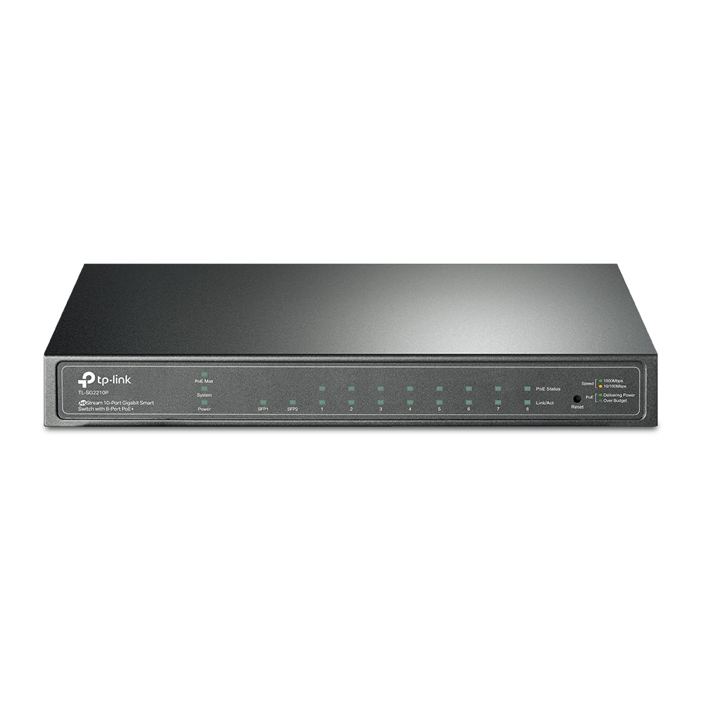 JetStream 10-Port Gigabit Smart Switch with 8-Port PoE+ TL-SG2210P V3.20