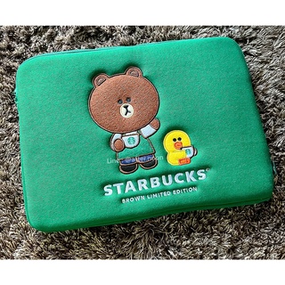 🐻 [พร้อมส่ง]  กระเป๋าใส่ Laptop Line Friends Thailand collection / Starbucks แท้💯‼️