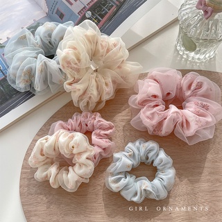 ยางรัดผมสไตล์เกาหลีตาข่ายหรูหรา Scrunchie อารมณ์เรียบง่ายยางรัดผมสาวน่ารักเครื่องประดับผม