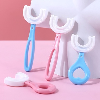 แปรงสีฟันเด็กตัวยู  แบบหัวซิลิโคน สำหรับเด็กเล็ก 2-12 ปี