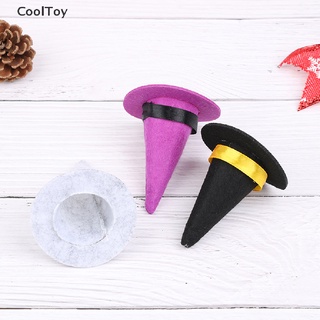 Cooltoy หมวกแม่มด ขนาดเล็ก แฮนด์เมด สําหรับตกแต่งขวดไวน์ ฮาโลวีน 2 ชิ้น