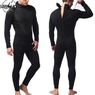 🔥ผู้ชายเต็มบอดี้สูท Wetsuit 3mm ชุดดำน้ำยืดว่ายน้ำท่อง Snorkeling