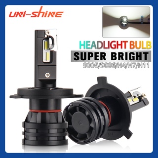 UNI-SHINE 12000LM LED ไฟหน้าหลอดไฟ H1 H3 H4 H7 H8 H9 H11 HB3 HB4 9005 9006 ไฟหน้าสำหรับรถยนต์ Turbo LED หลอดไฟอัตโนมัติ 1