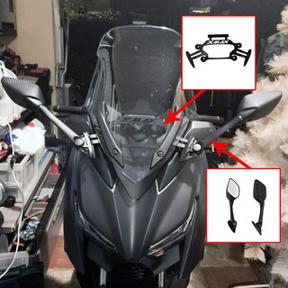 SEMSPEED ชุดกระจกมองหลัง R3 พร้อมขายึดชิลกระจกหน้า สำหรับรถมอเตอร์ไซค์ สำหรับYamaha X-MAX250 XMAX250 2017 2018