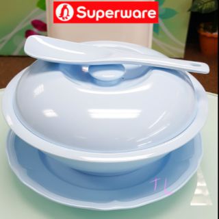 ซุปเปอร์แวร์ โถข้าว 4ชิ้น สีฟ้าคลาสสิค ซุปเปอร์แวร์เกรดA