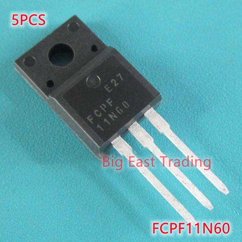FCPF11N60 11N60 TO-220F 5 ชิ้น 650V 11A รับประกันคุณภาพ pxa5