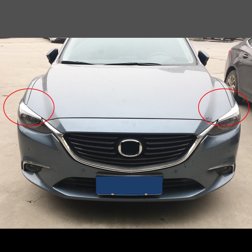 คิ้วไฟหน้ารถยนต์ ABS สําหรับ Mazda 6 Atenza 2017-2019 2 ชิ้นต่อล็อต