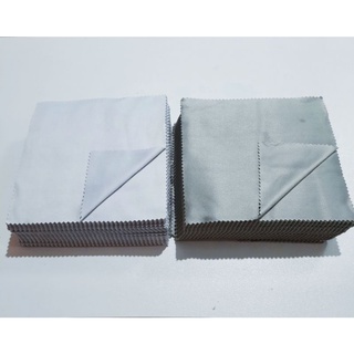 👓ผ้าเช็ดแว่น 10แผ่น ผ้าเช็ดเลนส์ สีเทา