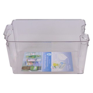 กล่องใสเหลี่ยมจัดเก็บในตู้เย็นซ้อนได้ทรงสูง  FRIDGE STORAGE BOX TALL CLEAR