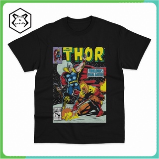 เสื้อยืดโอเวอร์ไซส์เสื้อยืด พิมพ์ลาย Thor Firelords Final Battle Love and Thunder สไตล์วินเทจ คลาสสิกS-3XL