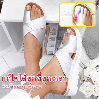 รองเท้าแตะแก้นิ้วโป้งเท้าเก รองเท้าแตะสำหรับผู้หญิง ดีไซน์ทันสมัย