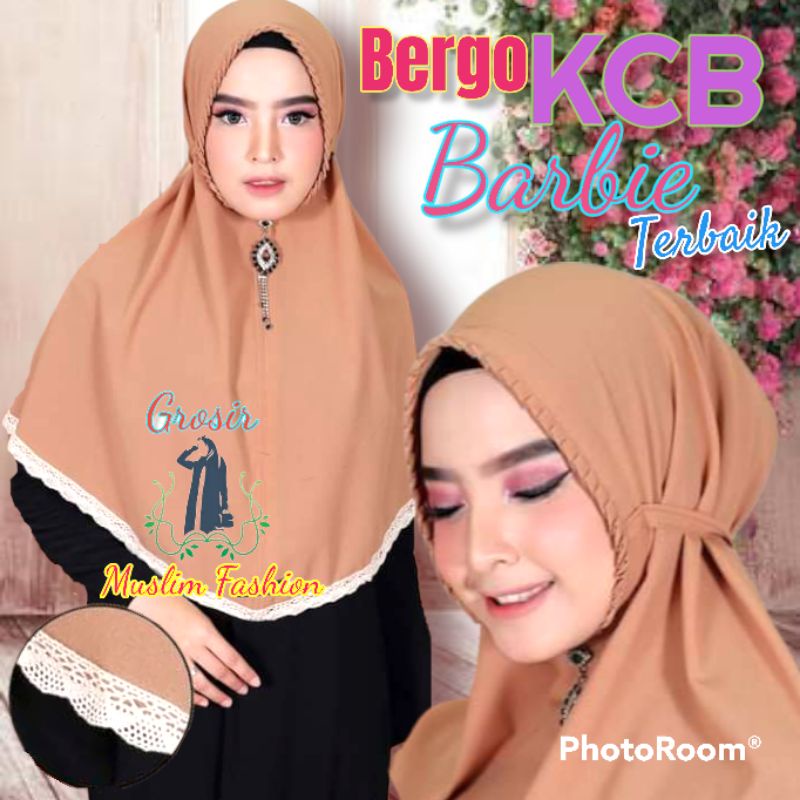 ฮิญาบ KHIMAR LIPIT KCB ลูกไม้ ด้านล่าง ของแท้ พรีเมี่ยม ฮิญาบ MARYAM รู BERGO KCB RAMPEL BARBIE ORI 