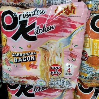 มาม่า OK ออเรียนทัลคิตเชน บรรจุ 4 ซอง x 80 กรัม รสไข่เค็ม รสคาโบนาร่า ต้มยำ ไข่เค็ม ฮอตโคเรีย หม่าล่าเนื้